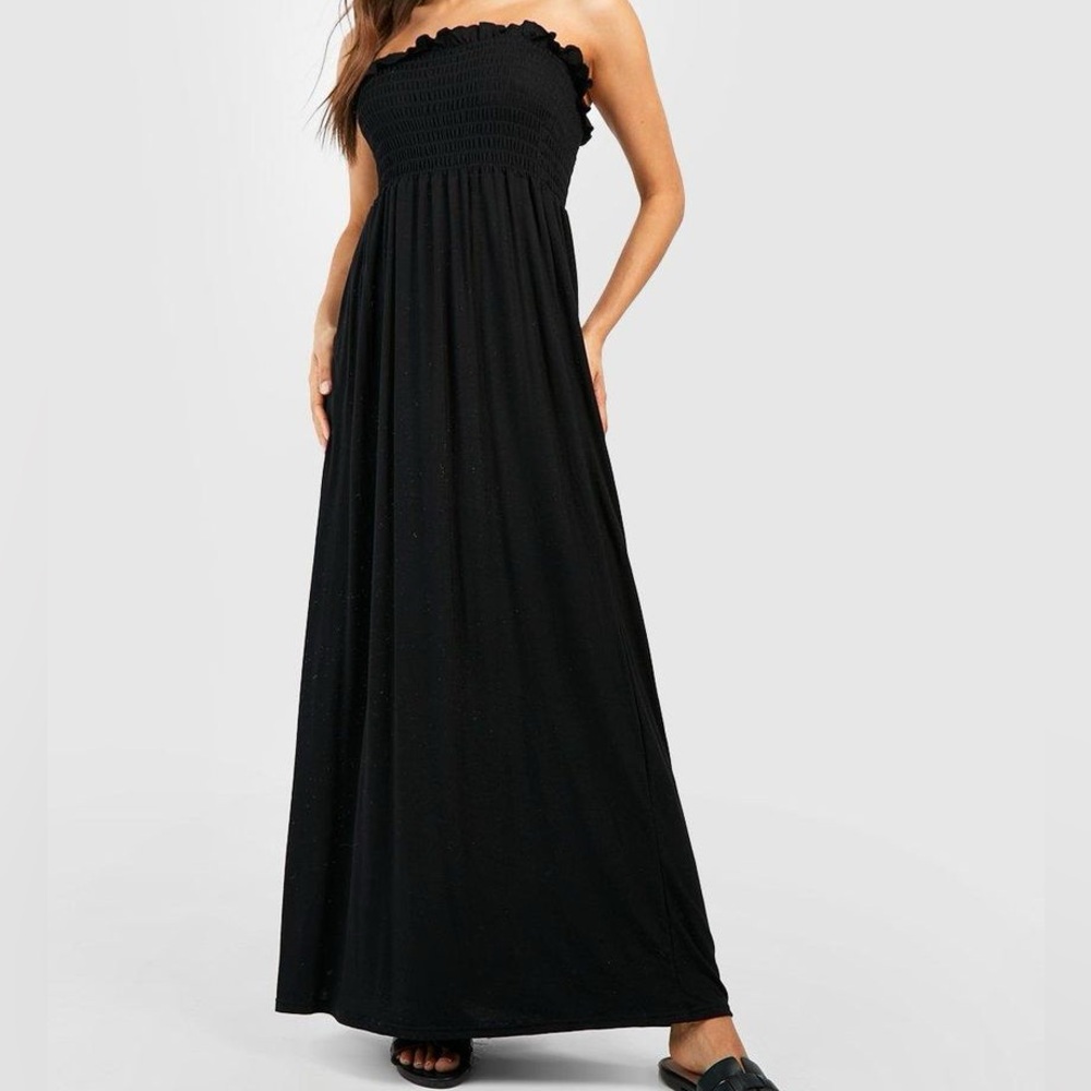 Xhilaration Elegant Black Ruffle Blouse